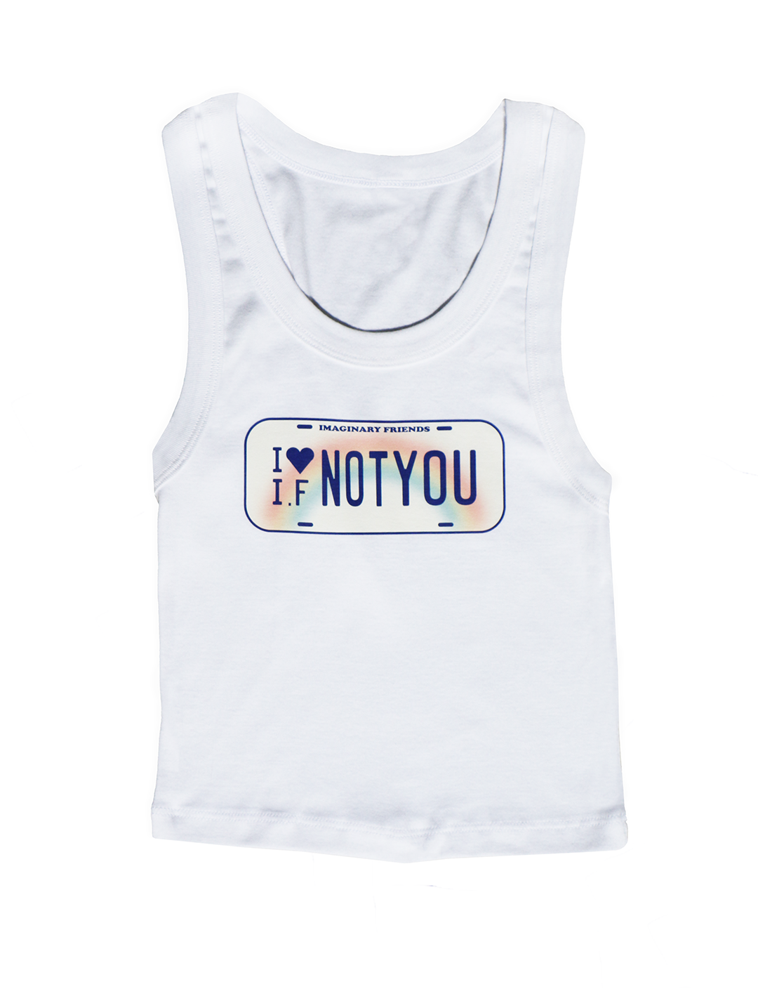 white license plate baby tank