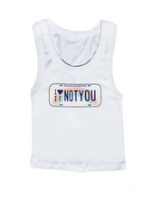 Load image into Gallery viewer, white license plate baby tank
